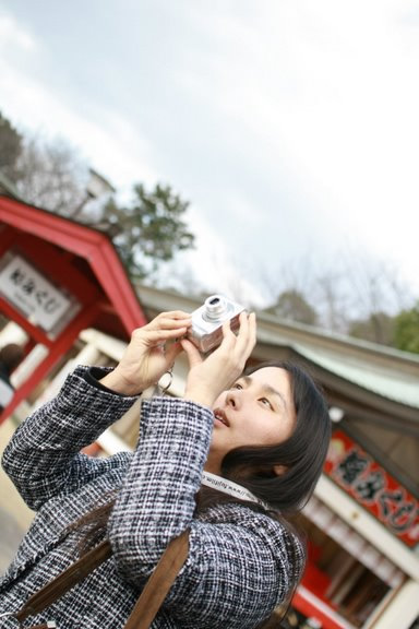 日本一の大はま矢を撮影中の平尾ちゃん